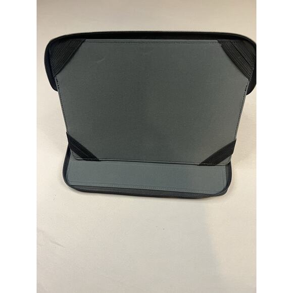 Black Faux Leather Tablet Case Stand 12” Diagonal Zip Around - Picture 4 of 10